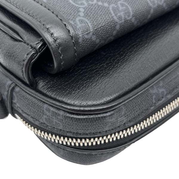 GUCCI Small GG Supreme Canvas Crossbody Bag Black 795464