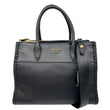 PRADA Paradigme Saffiano City Leather Tote Shoulder Bag Black