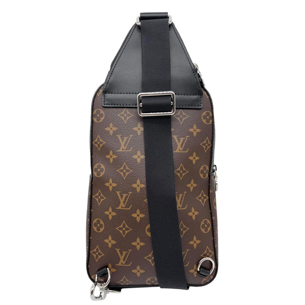 LOUIS VUITTON Avenue Sling NM Monogram Macassar Canvas Crossbody Bag Brown