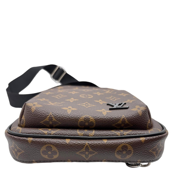LOUIS VUITTON Avenue Sling NM Monogram Macassar Canvas Crossbody Bag Brown