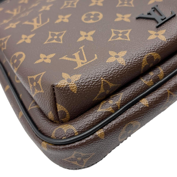 LOUIS VUITTON Avenue Sling NM Monogram Macassar Canvas Crossbody Bag Brown