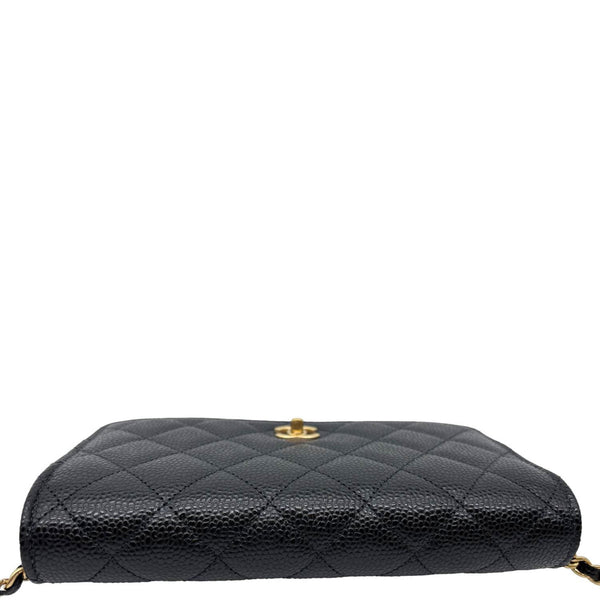 CHANEL WOC Quilted Caviar Leather Crossbody Bag Black
