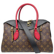 LOUIS VUITTON Tuileries Monogram Canvas Tote Shoulder Bag Brown