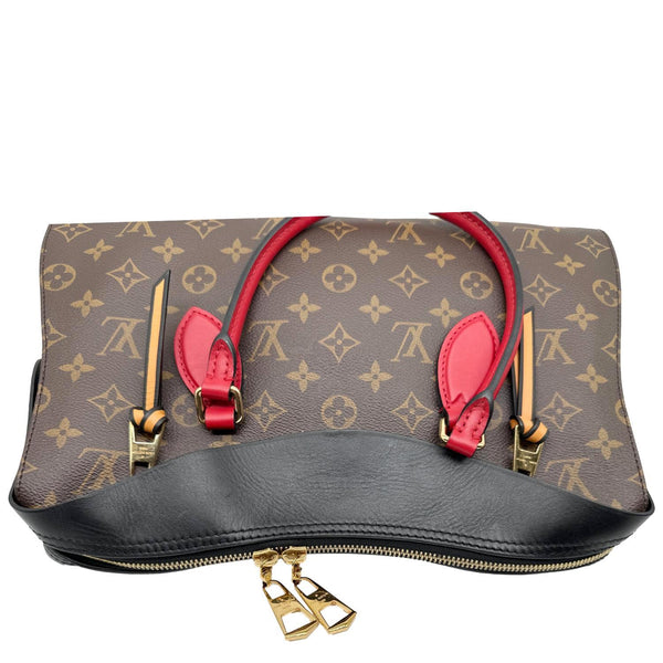 LOUIS VUITTON Tuileries Monogram Canvas Tote Shoulder Bag Brown