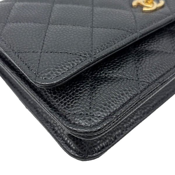 CHANEL WOC Quilted Caviar Leather Crossbody Bag Black