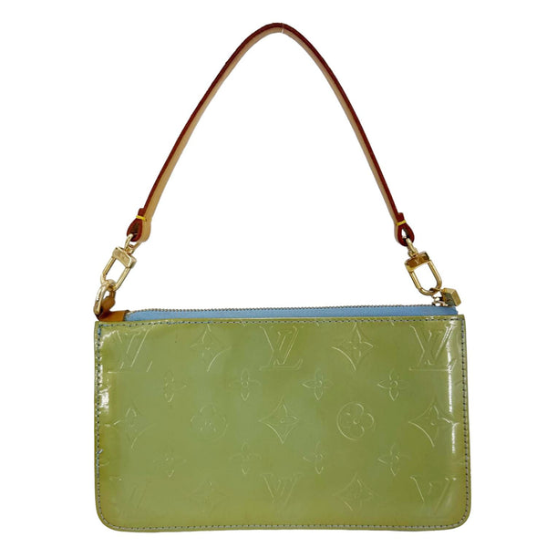 LOUIS VUITTON Lexington Pochette Monogram Vernis Pouch Olive Green