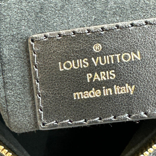 LOUIS VUITTON Side Trunk PM Grained Calf Leather Tote Bag Black