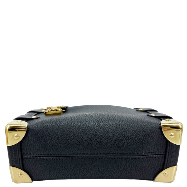 LOUIS VUITTON Side Trunk PM Grained Calf Leather Tote Bag Black