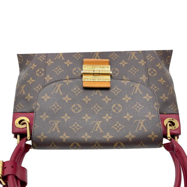 LOUIS VUITTON Olympe Monogram Canvas Satchel Shoulder Bag Bordeaux