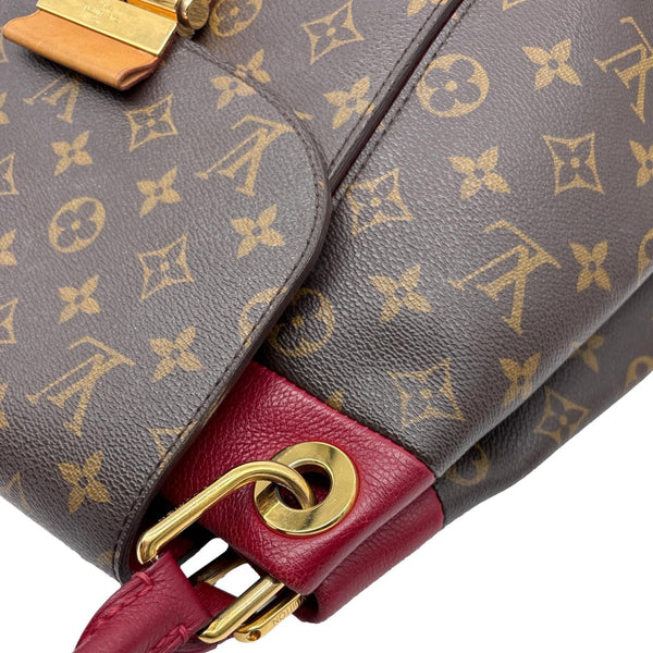 LOUIS VUITTON Olympe Monogram Canvas Satchel Shoulder Bag Bordeaux