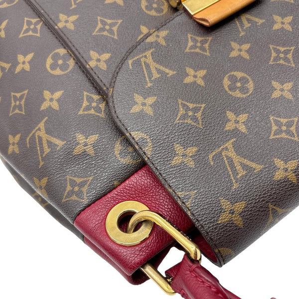 LOUIS VUITTON Olympe Monogram Canvas Satchel Shoulder Bag Bordeaux