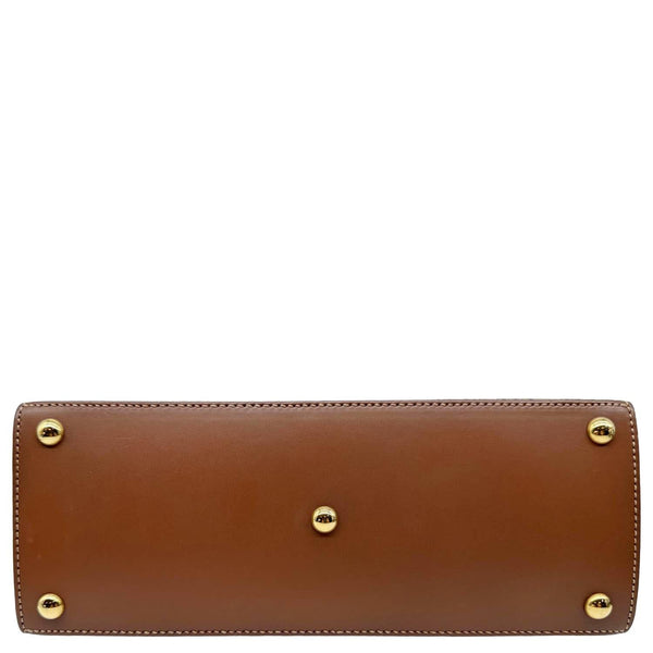 GUCCI Signature Padlock Small GG Supreme Monogram Top Handle Shoulder Bag Beige 453188