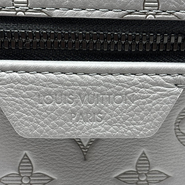 LOUIS VUITTON Discovery PM Calfskin Monogram Shadow Backpack Bag Grey