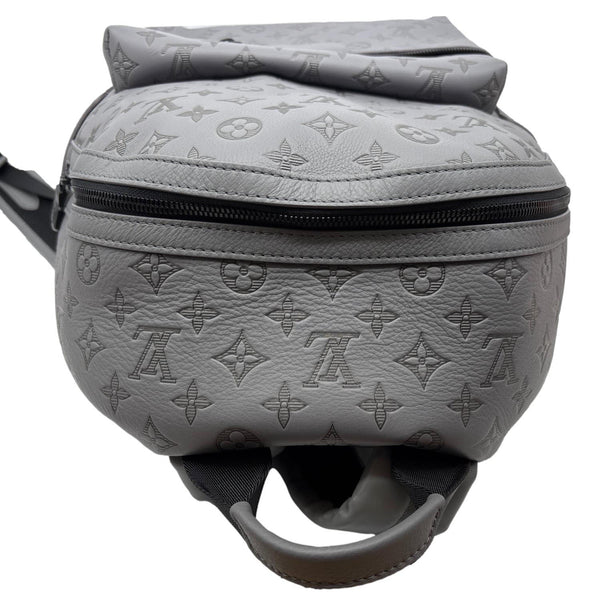LOUIS VUITTON Discovery PM Calfskin Monogram Shadow Backpack Bag Grey