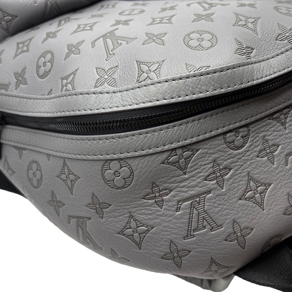 LOUIS VUITTON Discovery PM Calfskin Monogram Shadow Backpack Bag Grey