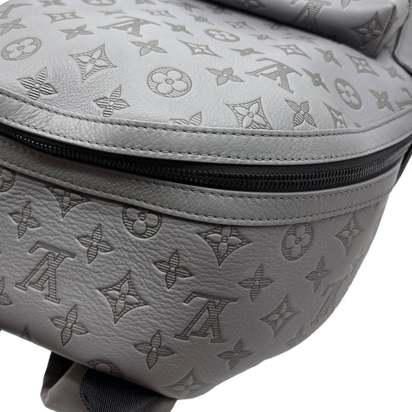LOUIS VUITTON Discovery PM Calfskin Monogram Shadow Backpack Bag Grey
