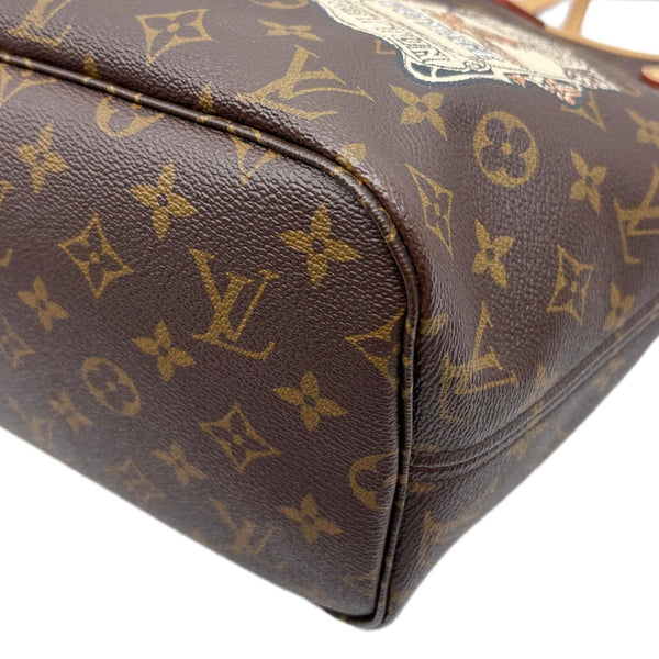LOUIS VUITTON Neverfull MM NM Monogram Canvas Tote Bag Brown