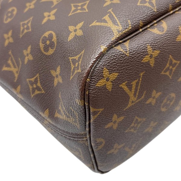 LOUIS VUITTON Neverfull MM NM Monogram Canvas Tote Bag Brown