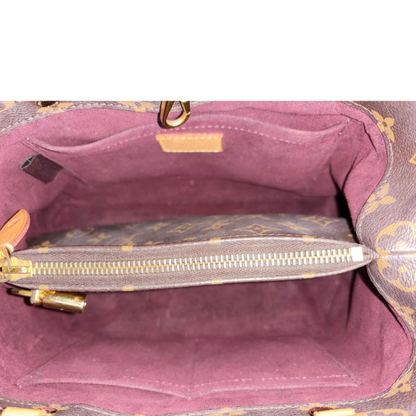 LOUIS VUITTON Montaigne BB Monogram Canvas Satchel Bag Brown
