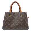 LOUIS VUITTON Montaigne BB Monogram Canvas Satchel Bag Brown