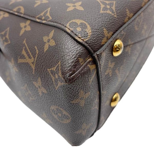 LOUIS VUITTON Montaigne BB Monogram Canvas Satchel Bag Brown