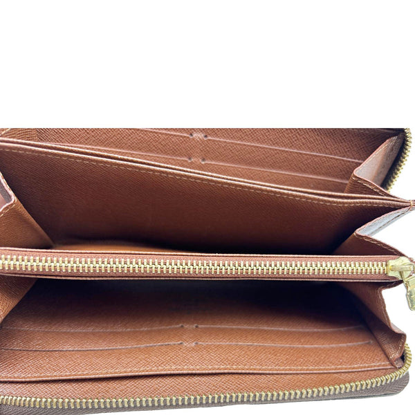 LOUIS VUITTON Monogram Canvas Zippy Wallet Brown