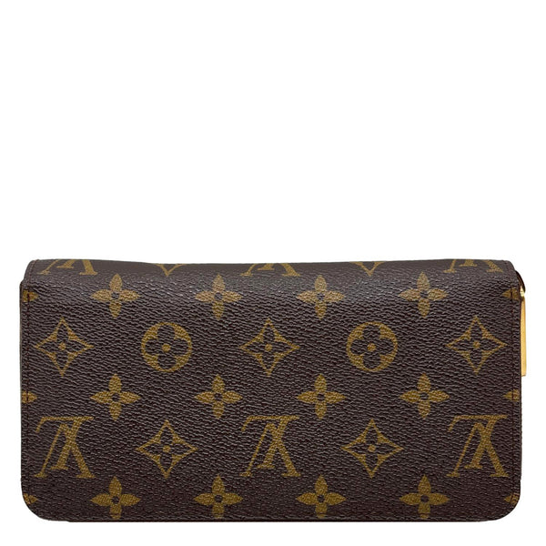 LOUIS VUITTON Monogram Canvas Zippy Wallet Brown