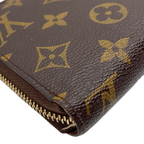 LOUIS VUITTON Monogram Canvas Zippy Wallet Brown