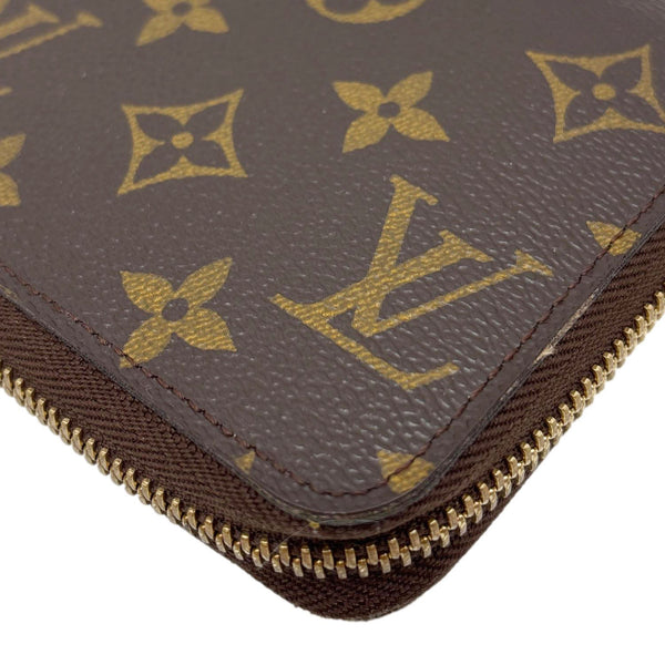 LOUIS VUITTON Monogram Canvas Zippy Wallet Brown