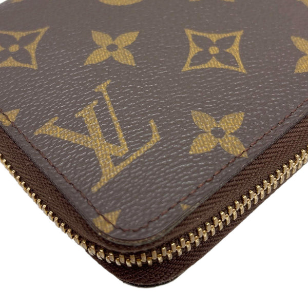 LOUIS VUITTON Monogram Canvas Zippy Wallet Brown