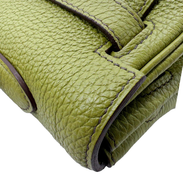 HERMES Kelly 35 Togo Leather Satchel Shoulder Bag Vert Anis