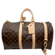 LOUIS VUITTON Keepall 45 Bandouliere Monogram Canvas Travel Bag Brown