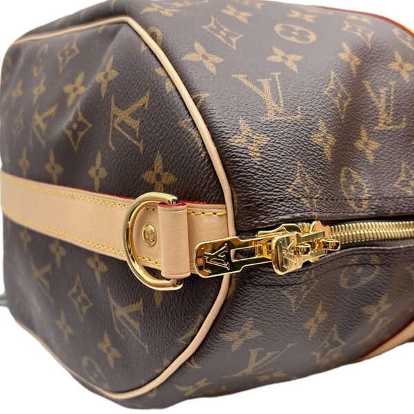 LOUIS VUITTON Keepall 45 Bandouliere Monogram Canvas Travel Bag Brown