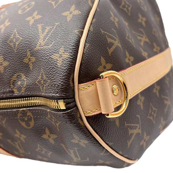 LOUIS VUITTON Keepall 45 Bandouliere Monogram Canvas Travel Bag Brown