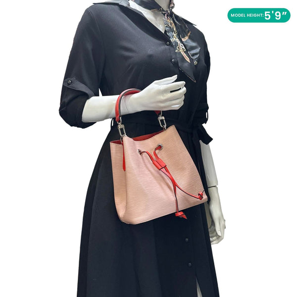 LOUIS VUITTON NeoNoe BB Epi Leather Bucket Bag Pink