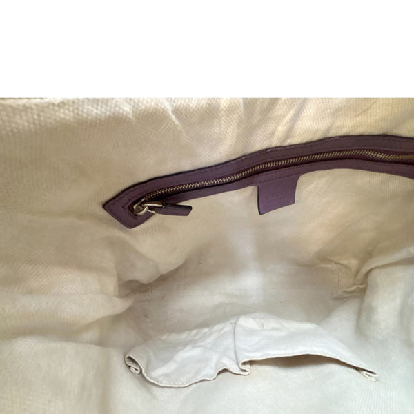 GUCCI Miss GG Leather Shoulder Hobo Bag Purple 326514