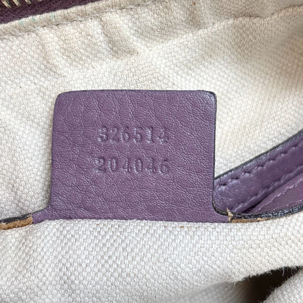 GUCCI Miss GG Leather Shoulder Hobo Bag Purple 326514