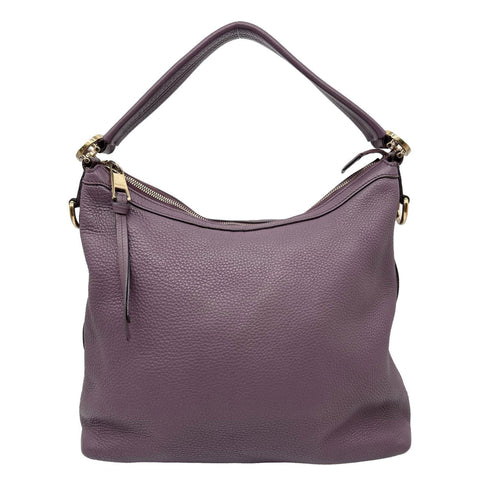 GUCCI Miss GG Leather Shoulder Hobo Bag Purple 326514