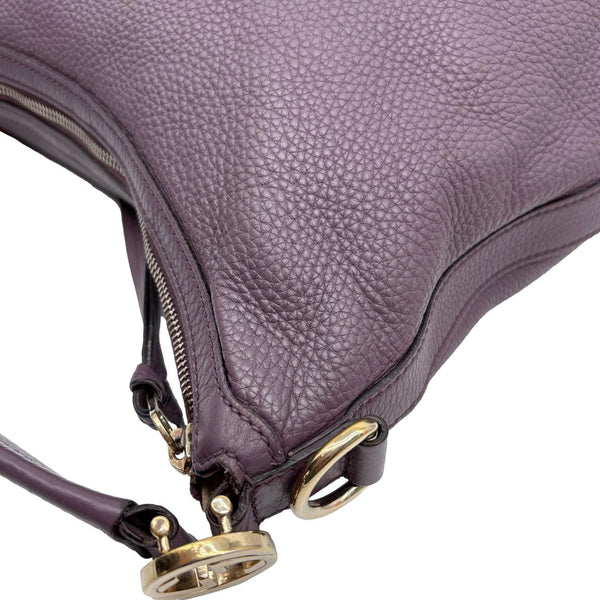 GUCCI Miss GG Leather Shoulder Hobo Bag Purple 326514