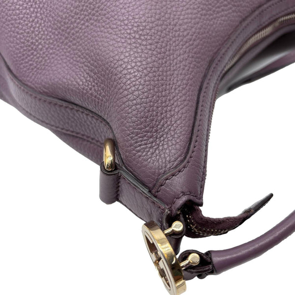 GUCCI Miss GG Leather Shoulder Hobo Bag Purple 326514
