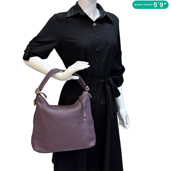 GUCCI Miss GG Leather Shoulder Hobo Bag Purple 326514