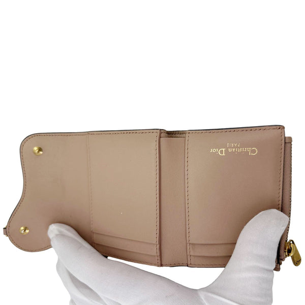 CHRISTIAN DIOR Saddle Lotus Leather Wallet Tan