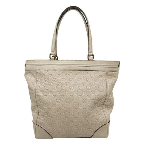GUCCI Mayfair GG Calf Leather Tote Bag Cream 257062