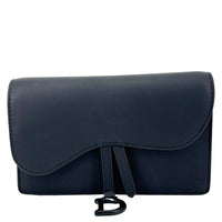 CHRISTIAN DIOR Saddle Ultra Matte Calfskin Leather Belt Pouch Black