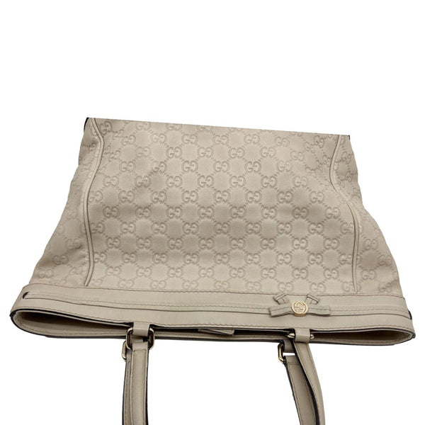GUCCI Mayfair GG Calf Leather Tote Bag Cream 257062