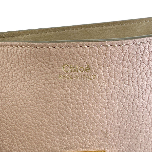 CHLOE Drew Pebbled Leather Shoulder Bag Pink