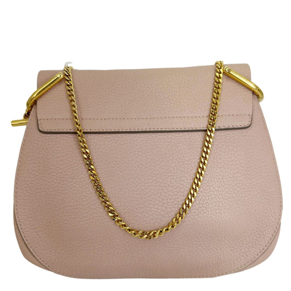 CHLOE Drew Pebbled Leather Shoulder Bag Pink