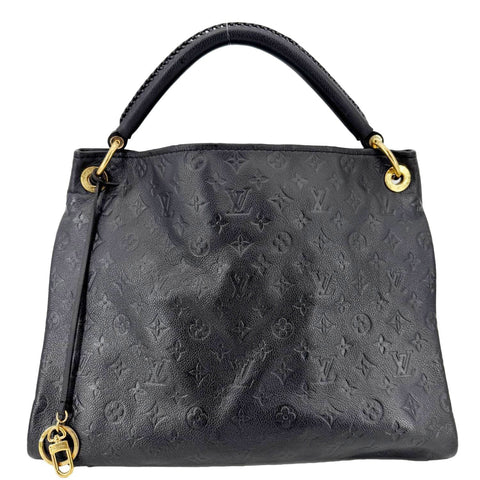 LOUIS VUITTON Artsy MM Empreinte Leather Hobo Bag Black