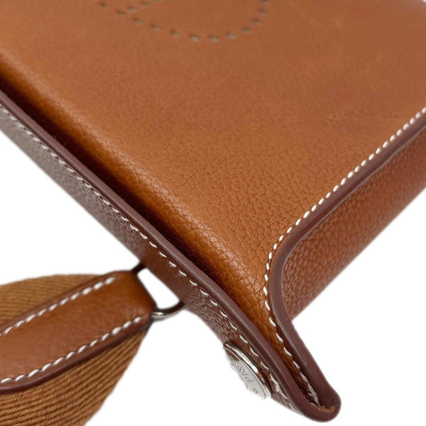 HERMES Videpoches Togo Calfskin Leather Crossbody Bag Gold