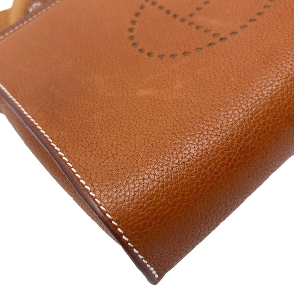 HERMES Videpoches Togo Calfskin Leather Crossbody Bag Gold